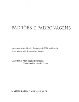 patterns and patterning - Oswaldo Corrêa da Costa