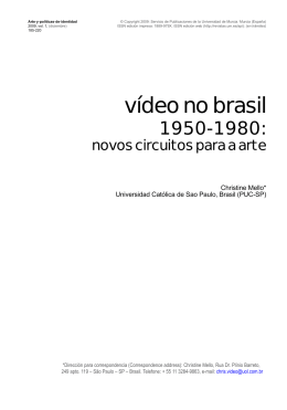 V&iacute;deo no brasil 1950-1980 - Revistas Cient&iacute;ficas de la Universidad