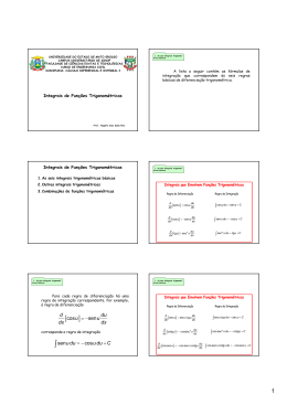 Integrais de Funções Trigonométricas