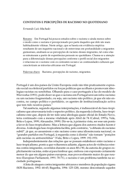 CONTEXTOS E PERCEPÇÕES DE RACISMO NO