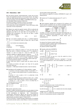 2007 - Matemática - AFA - Projeto Futuro Militar