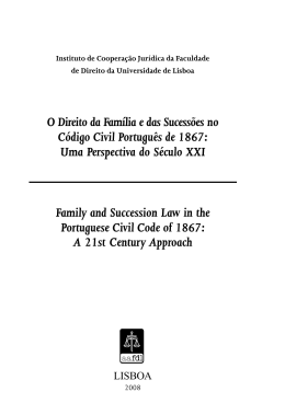 O Direito da Fam&iacute;lia e das Sucess&otilde;es no C&oacute;digo Civil Portugu&ecirc;s