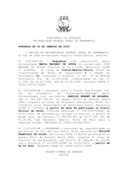 minist&eacute;rio da educa&ccedil;&atilde;o universidade federal rural de