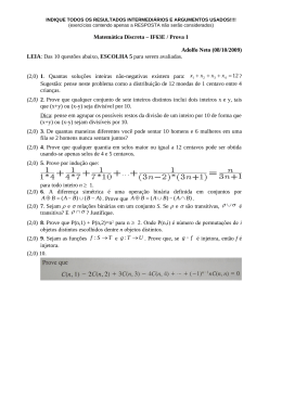 Computação II - IF32R / Teoria / Prova 1