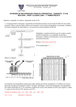 2&ordm; EM BIOLOGIA &ndash; PROF&ordf; CLAUDIA LOBO