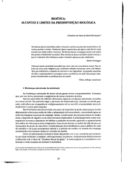 Alcances e Limites da Predisposi&ccedil;&atilde;o Biol&oacute;gica