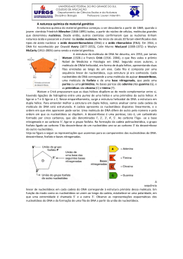 A natureza qu&iacute;mica do material gen&eacute;tico