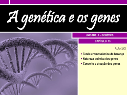 15. A gen&eacute;tica e os genes Slides da aula