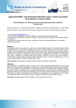 Jogo AminoUNO: uma ferramenta alternativa para o ensino da