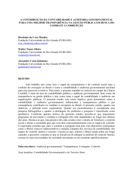 a contribui&ccedil;&atilde;o da contabilidade e auditoria governamental