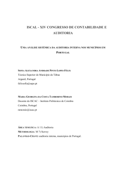 ISCAL - XIV CONGRESSO DE CONTABILIDADE E AUDITORIA