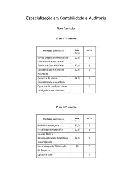 Especializa&ccedil;&atilde;o em Contabilidade e Auditoria