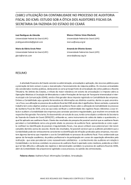 utiliza&ccedil;&atilde;o da contabilidade no processo de auditoria fiscal do icms