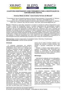 1 A AUDITORIA INDEPENDENTE COMO FERRAMENTA
