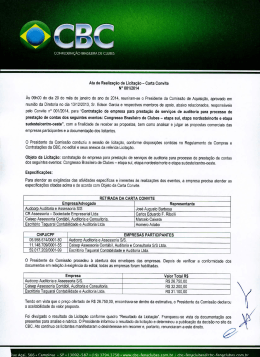 ÿþA t a   A u d i t o r i a - Confederação Brasileira de Clubes