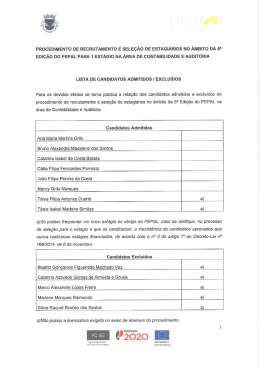 PROCEDIMENTO DE RECRUTAMENTO E SELEÇÃO DE
