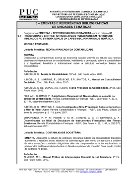 ementas e referencias bibliograficas de unidades tematicas pos lato