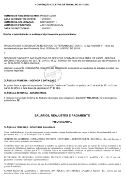 SAL&Aacute;RIOS, REAJUSTES E PAGAMENTO - sescap-pe