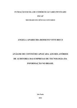 An&aacute;lise de conte&uacute;do aplicada aos relat&oacute;rios de auditoria das