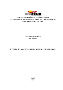EVOLU&Ccedil;&Atilde;O DA CONTABILIDADE P&Uacute;BLICA NO BRASIL