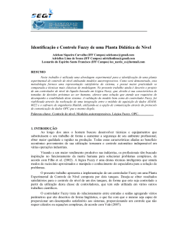 Identifica&ccedil;&atilde;o e Controle Fuzzy de uma Planta Did&aacute;tica de