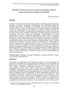 Educa&ccedil;&atilde;o e Forma&ccedil;&atilde;o Cooperativa: a pr&aacute;xis da cooperativa mista