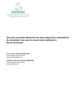 Inova&ccedil;&atilde;o na gest&atilde;o financeira de uma cooperativa comunit&aacute;ria da