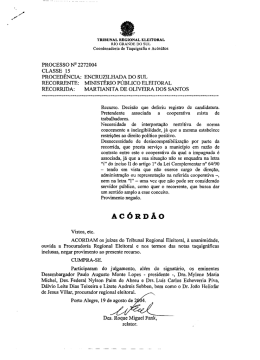 processo 15 2272004 - Tribunal Regional Eleitoral do Rio Grande