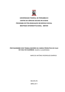 universidade federal de pernambuco centro de ci&ecirc;ncias sociais