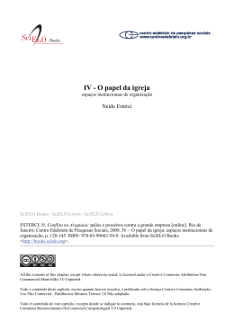 IV - O papel da igreja