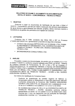 relatório (exame-julgamento) documentação