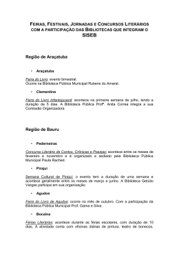 Feiras, Festivais, Jornadas e Concursos
