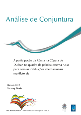 An&aacute;lise de Conjuntura