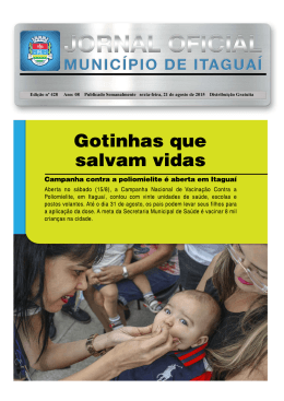 Edi&ccedil;&atilde;o n&ordm; 428 Ano - Prefeitura de Itagua&iacute;