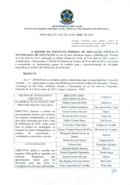 Portaria 1.433 - IFSP