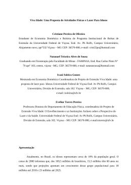 Viva Idade: Uma Proposta de Atividades F&iacute;sicas e Lazer Para