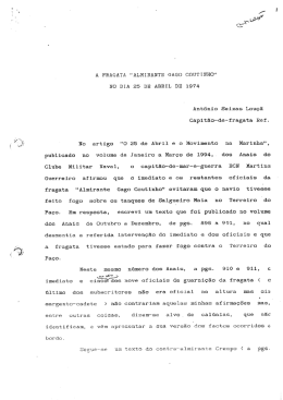 Resposta referida em Anexo K para enviar aos Anais do Clube