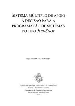 JOB-SHOP - Reposit&oacute;rio Cient&iacute;fico do Instituto Polit&eacute;cnico do Porto
