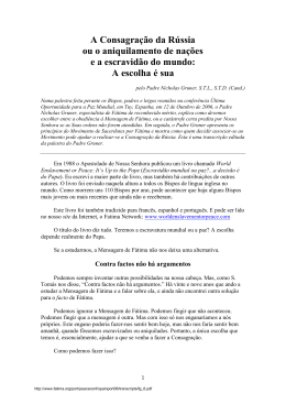 A escolha &eacute; sua - the Fatima Network