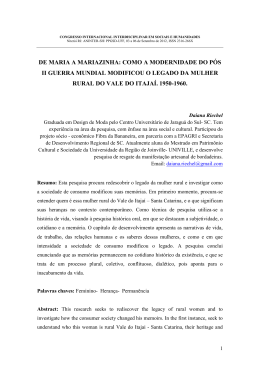 de maria a mariazinha: como a modernidade do p&oacute;s ii