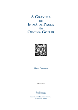 a gravura de inim&aacute; de paula na oficina goeldi