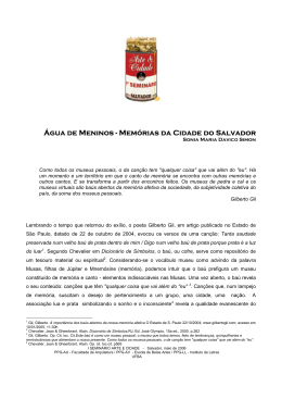 &Aacute;gua de Meninos - Mem&oacute;rias da Cidade do Salvador
