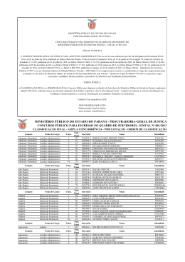 Edital 04/2014 - Minist&eacute;rio P&uacute;blico do Paran&aacute;