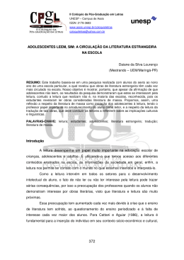 Adolescentes leem, sim: a circula&ccedil;&atilde;o da literatura
