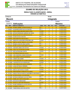 Edifica&ccedil;&otilde;es - C&acirc;mpus Macei&oacute; - Exames de Sele&ccedil;&atilde;o IFAL