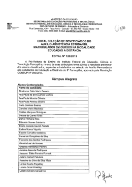 EDITAL N&ordm; 120/2013 - Instituto Federal de Educa&ccedil;&atilde;o, Ci&ecirc;ncia e