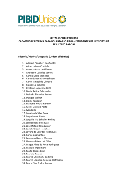 Resultado Parcial - Edital n&ordm; 05/2013