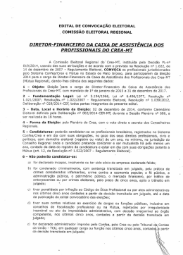 EDITAL DE coNvocA&ccedil;&Atilde;o ELEITORAL _ coMIss&Atilde;o ELEITORAL