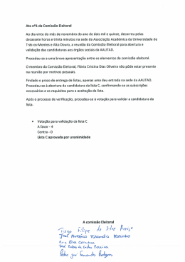 Ata nªl da Comissão Eleitoral