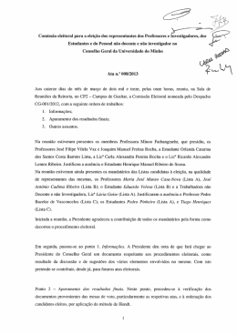 Comissão eleitoral para a eleição dos representantes dos